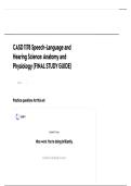 CASD 1178 Speech-Language & Hearing Science Final Study Guide 2025 &ndash; Anatomy & Physiology Comprehensive Exam Review