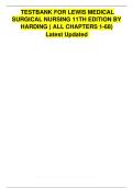 Test Bank Lewis Medical Surgical Nursing 11th Edition Harding All Chapters &sol; 2026