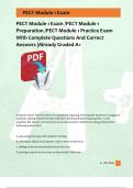 PECT Module 1 Exam &sol;PECT Module 1  Preparation &sol;PECT Module 1 Practice Exam  With Complete Questions And Correct  Answers &vert;Already Graded A&plus;   