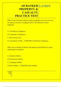 AD BANKER PROPERTY & CASUALTY PRACTICE TEST QUESTIONS AND ANSWERS 2025