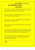 ACG 2021 PATTERSON FSU EXAM 1 QUESTIONS AND ANSWERS 2025