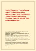  Davies Ultrasound Physics Review Exam&vert; Verified Expert Exam Questions with 100&percnt; Correct Clear Verified Answers&vert;All Graded A&plus;&vert;Latest Premium Update&vert;100&percnt; Guaranteed Success&period;