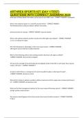 ARTHREX SPORTS IOT &lpar;DAY 1&sol;TEST&rpar; QUESTIONS WITH CORRECT ANSWERS 2025