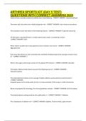 ARTHREX SPORTS IOT &lpar;DAY 5 TEST&rpar; QUESTIONS WITH CORRECT ANSWERS 2025