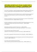 ARTHREX SPORTS IOT STUDY GUIDE PART 2 QUESTIONS WITH CORRECT ANSWERS 2025