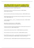 ARTHREX SPORTS IOT STUDY GUIDE PART 3 QUESTIONS WITH CORRECT ANSWERS 2025