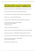 ARTHREX SPORTS IOT STUDY GUIDE PART 4 QUESTIONS WITH CORRECT ANSWERS 2025
