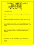 SIMULATED TEST FOR O'HARE YELLOW STRIPE BADGE EXAM QUESTIONS AND ANSWERS 2026