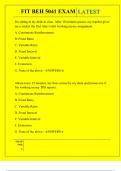 FIT BEH 5041 EXAM QUESTIONS AND ANSWERS 2026