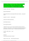USMLE Step 1 First Aid&colon; Reproductive Pharmacology Test Questions with Correct Answers 2025-2026 Updated&period;