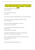 ASCP MOLECULAR BIOLOGY CERTIFICATION EXAM QUESTIONS WITH CORRECT ANSWERS 2025