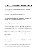 MN ESTHETICIAN STATE EXAM QUESTIONS AND ANSWERS 2026