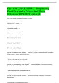 First Aid USMLE STEP 1&colon; Respiratory Final Exam with Guaranteed Pass Solutions 2025-2026 Updated&period;