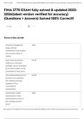 FINA 3770 EXAM fully solved & updated 2025-2026&lpar;latest version verified for accuracy&rpar; &lpar;Questions &plus; Answers&rpar; Solved 100&percnt; Correct&excl;&excl;