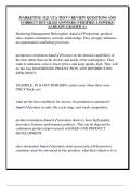 MARKETING 3321 UTA TEST 1 REVIEW QUESTIONS AND  CORRECT DETAILED ANSWERS &lpar;VERIFIED ANSWERS&rpar;  ALREADY GRADED A&plus; 