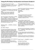 Omega Psi Phi History Test Questions and Answers Graded A&plus;