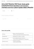 UCLA EMT TRAUMA TEST Exam study guide COMPLETE EXAM Questions and Answers &lpar;Verified Answers&rpar; &lpar;Latest Update 2025&rpar; UPDATE&excl;&excl;UCLA EMT TRAUMA TEST Exam study guide COMPLETE EXAM Questions and Answers &lpar;Verified Answers&rpar; &lpar;Latest Update 2025&rpar; UPDATE&excl;&excl;