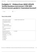 Firefighter 1C - Wildland Exam &lpar;2025&rpar; UPDATE Verified Questions And Answers &vert; With 100&percnt; Correct Answers graded A&plus; Guaranteed Success&excl;&excl;