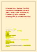    Balanced Body Written Test Out&vert; Brand New Exam Questions with 100&percnt; Correct Clear Answers&vert;All Graded A&plus;&vert;Latest Premium Update&vert;100&percnt; Guaranteed Success&period;