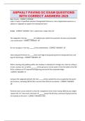 ASPHALT PAVING GC EXAM QUESTIONS  WITH CORRECT ANSWERS 2025
