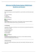 Milestone Certified Design Engineer &lpar;MCDE&rpar; Exam Questions and Answers&period;