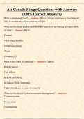  Air Canada Rouge Questions with Answers  &lpar;100&percnt; Correct Answers&rpar; 