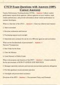 CTCD Exam Questions with Answers &lpar;100&percnt;  Correct Answers&rpar;