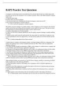 RAPS Practice Test Questions