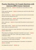 Practice Questions-Air Canada Questions with  Answers &lpar;100&percnt; Correct Answers&rpar;