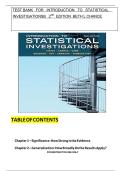 TEST BANK For Introduction to Statistical Investigations&comma; 2nd Edition by Nathan Tintle&semi; Beth L&period; Chance&comma; Verified Chapters 1 - 11&comma; Complete Newest Version 2025&sol;2026&excl;&excl;&excl;&excl;&excl;&excl;