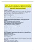 NSG 6440 &ndash; Advanced Nursing Predictor Review 2025 2026 High-level critical thinking&comma; advanced assessment&comma;  and clinical application concepts&period; 