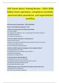 UHC Events Basics Training Review &ndash; 2025&ndash;2026  Edition Event operations&comma; compliance essentials&comma;  communication procedures&comma; and organizational  workflow&period;