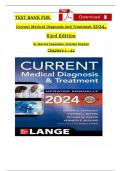 TEST BANK For Current Medical Diagnosis And Treatment 2024&comma; 63rd Edition By Maxine Papadakis&comma; Stephen Mcphee&comma; Verified Chapters 1 - 42&comma; Complete