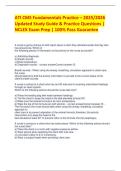 ATI CMS Fundamentals Practice &ndash; 2025&sol;2026 Updated Study Guide & Practice Questions &vert; NCLEX Prep &vert; 100&percnt; Pass Guarantee
