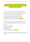 ATI NURSING CARE OF CHILDREN PROCTORED WITH    &lpar;NGN&rpar; EXAM QUESTIONS WITH COMPLETE SOLUTIONS  GUARANTEED PASS 2025&sol;2026