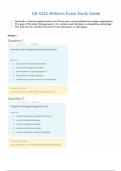 CM 4223 Midterm Exam Study Guide Questions and Answers 2024 with complete solution&semi;LSU