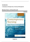 Contemporary Nursing &lpar;Cherry & Jacob&rpar; &ndash; Study Guide & Issues&sol;Trends Review &vert; Updated 2025