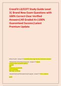 CrossFit L3&sol;CCFT Study Guide Level 3&vert; Brand New Exam Questions with 100&percnt; Correct Clear Verified Answers&vert;All Graded A&plus;&vert;100&percnt; Guaranteed Success&vert;Latest Premium Update&period;