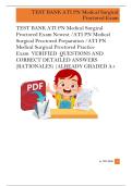 TEST BANK ATI PN Medical Surgical  Proctored Exam Newest &sol;ATI PN Medical  Surgical Proctored Preparation &sol;ATI PN  Medical Surgical Proctored Practice  Exam  VERIFIED  QUESTIONS AND  CORRECT DETAILED ANSWERS  &lpar;RATIONALES&rpar; &vert;ALREADY GRADED A&plus;  A&plus; TEST BANK  