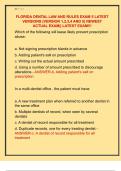 FLORIDA DENTAL LAW AND RULES EXAM 5 LATEST  VERSIONS &lpar;VERSION 1&comma;2&comma;3&comma;4 AND 5&rpar; NEWEST  ACTUAL EXAM&vert;&vert; LATEST EXAM&excl;&excl;&excl;