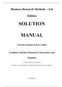Complete Solution Manual &mdash; Business Research Methods&comma; 3rd Edition &mdash; Christina Quinlan&comma; Barry Babin&comma; Jon Carr&comma; Mitch Griffin & William G&period; Zikmund &mdash; ISBN 9781473791343 &mdash; Latest Update 2025&sol;2026 &mdash; &lpar;All Chapters Covered 1&ndash;18&rpar;