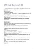 CPN Study Questions 1-100 NEWEST 2026&sol;2027 ACTUAL EXAM COMPLETE QUESTIONS AND CORRECT DETAILED ANSWERS &lpar;VERIFIED ANSWERS&rpar; &vert;ALREADY GRADED A&plus;&vert;&vert;BRAND NEW&excl;&excl;
