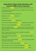  Jump Master Study Guide Questions with  Answers &lpar;100&percnt; Correct Answers&rpar;