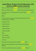 Jump Master Written Test &lpar;2&rpar; Questions with  Answers &lpar;100&percnt; Correct Answers&rpar;