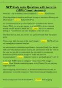 NCP Study notes Questions with Answers  &lpar;100&percnt; Correct Answers&rpar; 