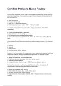 Certified Pediatric Nurse Review NEWEST 2026&sol;2027 ACTUAL EXAM COMPLETE QUESTIONS AND CORRECT DETAILED ANSWERS &lpar;VERIFIED ANSWERS&rpar; &vert;ALREADY GRADED A&plus;&vert;&vert;BRAND NEW&excl;&excl;
