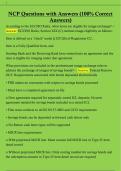 NCP Questions with Answers &lpar;100&percnt; Correct  Answers&rpar;