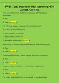  SWD-Test2 Questions with Answers &lpar;100&percnt;  Correct Answers&rpar; 