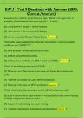  SWD - Test 3 Questions with Answers &lpar;100&percnt;  Correct Answers&rpar; 