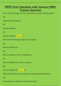 SWD-Test1 Questions with Answers &lpar;100&percnt;  Correct Answers&rpar;